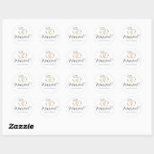 Custom Getrouwd Witte Diamanten Trouwringen Ronde Sticker (Vel)