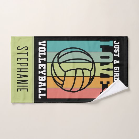 Custom Gewoon een meisje dat houdt van volleybal Handdoek (Handdoek)