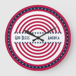 Custom Gezegde God Bless America Stars n Stripes Grote Klok