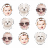 Custom Gezicht bruiloft bachlerotte afstuderen 30e Sticker (Voorkant)