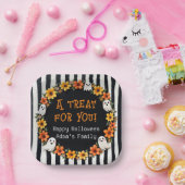 Custom Ghost Halloween Party - 'Een traktatie voor Papieren Bordje (Feest)