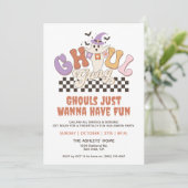 Custom Ghoul Gang Halloween Party Bach Party Groep Kaart (Staand voorkant)