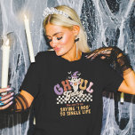 Custom Ghoul Gang Halloween Party Bach Party Groep T-shirt<br><div class="desc">Maak je klaar om een hel op te wekken met je ghoul bende! Deze griezelige en sassy Halloween party shirten zijn perfect voor vrijgezellenbashes, meisjes avonden uit, of een Halloween feest. Deze bijpassende t - shirts met aangepaste hilarische zinnen zullen een vleugje griezelig plezier toevoegen aan uw meisje bende verzamelen...</div>
