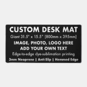 Custom Giant 31,5" Desk Mat Protector Pad - Zwart (Voorkant)