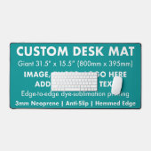 Custom Giant Desk Mat Protector Pad 31.5" - Blauwg (Keyboard & Muis)