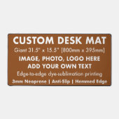 Custom Giant Desk Mat Protector Pad - Saddle Brown (Voorkant)