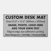 Custom Giant Kantoor Desk Mat - Magnesium Grey (Voorkant)