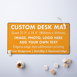 Custom Giant Kantoor Desk Mat - Tangerine Sinaasap