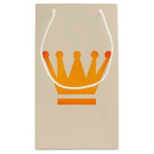 Custom Gift Bag Golden Crown Queen Klein Cadeauzakje (Achterkant)