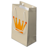 Custom Gift Bag Golden Crown Queen Klein Cadeauzakje (Achterkant Gekanteld)