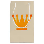 Custom Gift Bag Golden Crown Queen Klein Cadeauzakje (Voorkant)
