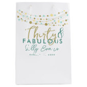 Custom Gift Bag Milestone Verjaardag, elke leeftij Medium Cadeauzakje (Voorkant)