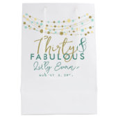 Custom Gift Bag Milestone Verjaardag, elke leeftij Medium Cadeauzakje (Achterkant)