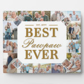 Custom Gift Best PawPaw Ever Family Photo Collage Fotoplaat (Voorkant)