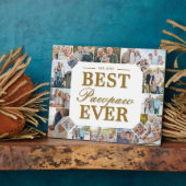 Custom Gift Best PawPaw Ever Family Photo Collage Fotoplaat (Zijkant)
