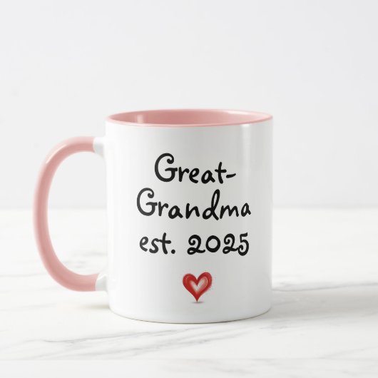 Custom Gift For Great-Grandma, Personalized Year Mok (Links)