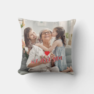 Custom Gift for Mother Grandma -Throw Pillow Photo Kussen
