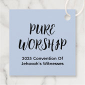 Custom Gift Label Pure Worship 2025 Convention JW (Achterkant)