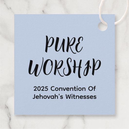 Custom Gift Label Pure Worship 2025 Convention JW (Achterkant)