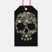Custom Gift Labels FLOWERS SKULL Cadeaulabel (Voorkant)