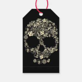 Custom Gift Labels FLOWERS SKULL Cadeaulabel