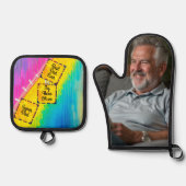 Custom Gift voor Vaderdag Ovenwant & Pannenlap Set (Voorkant)