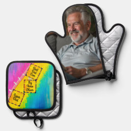 Custom Gift voor Vaderdag Ovenwant & Pannenlap Set