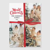Custom Gift Wrapped Familie Fotocollage Kerstmis (Voorkant)