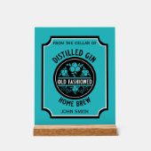 Custom Gin Bottle Acryl Bord (Voorkant)