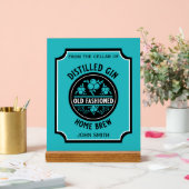 Custom Gin Bottle Acryl Bord (Huwelijk)