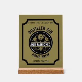 Custom Gin Bottle Acryl Bord