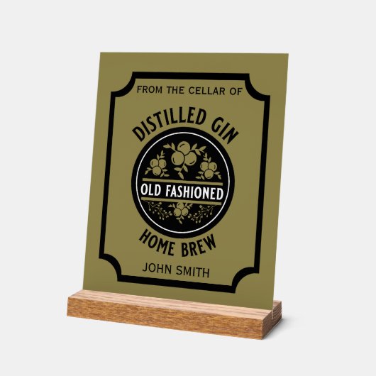 Custom Gin Bottle Acryl Bord (Hoek)