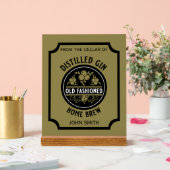 Custom Gin Bottle Acryl Bord (Huwelijk)