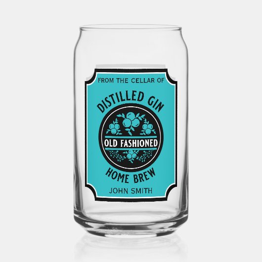 Custom Gin Bottle Blikvorm Glas (Voorkant)