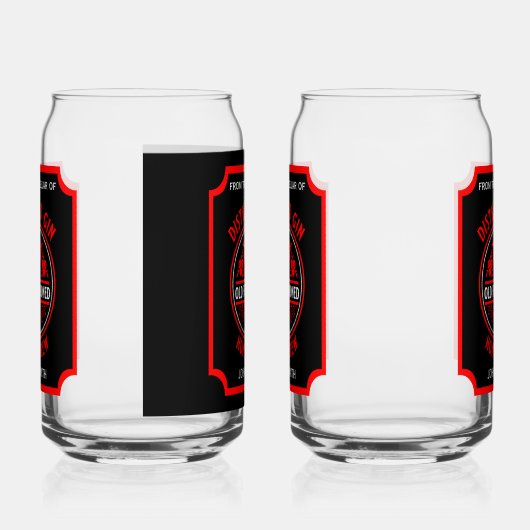 Custom Gin Bottle Blikvorm Glas (Links)