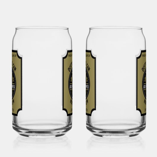 Custom Gin Bottle Blikvorm Glas (Links)