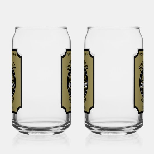 Custom Gin Bottle Blikvorm Glas (Rechts)