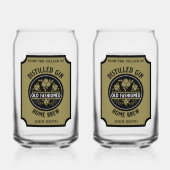 Custom Gin Bottle Blikvorm Glas (Achterkant)