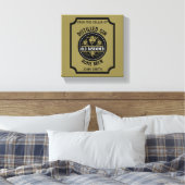 Custom Gin Bottle Canvas Afdruk (Insitu (Slaapkamer))