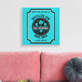 Custom Gin Bottle Canvas Afdruk (Insitu (Woonkamer))