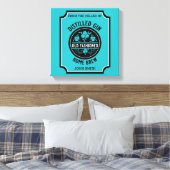 Custom Gin Bottle Canvas Afdruk (Insitu (Slaapkamer))
