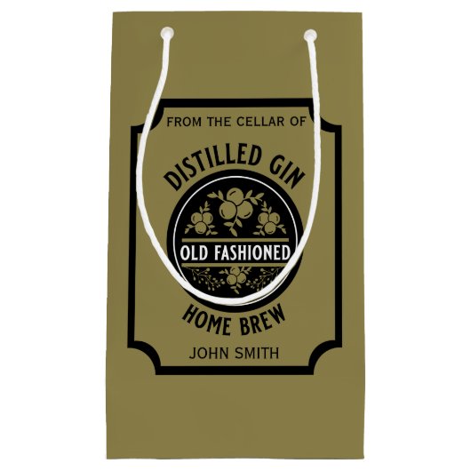 Custom Gin Bottle Klein Cadeauzakje (Voorkant)