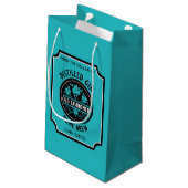 Custom Gin Bottle Klein Cadeauzakje (Achterkant Gekanteld)