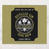 Custom Gin Bottle Likeurfles Etiket (Enkel label)