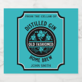 Custom Gin Bottle Likeurfles Etiket (Enkel label)