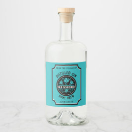 Custom Gin Bottle Likeurfles Etiket