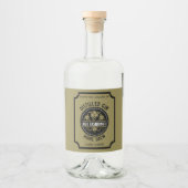 Custom Gin Bottle Likeurfles Etiket (Voorkant)