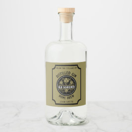 Custom Gin Bottle Likeurfles Etiket