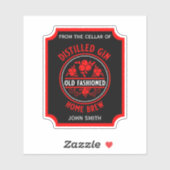 Custom Gin Bottle Sticker (Vel)