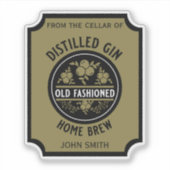 Custom Gin Bottle Sticker (Voorkant)